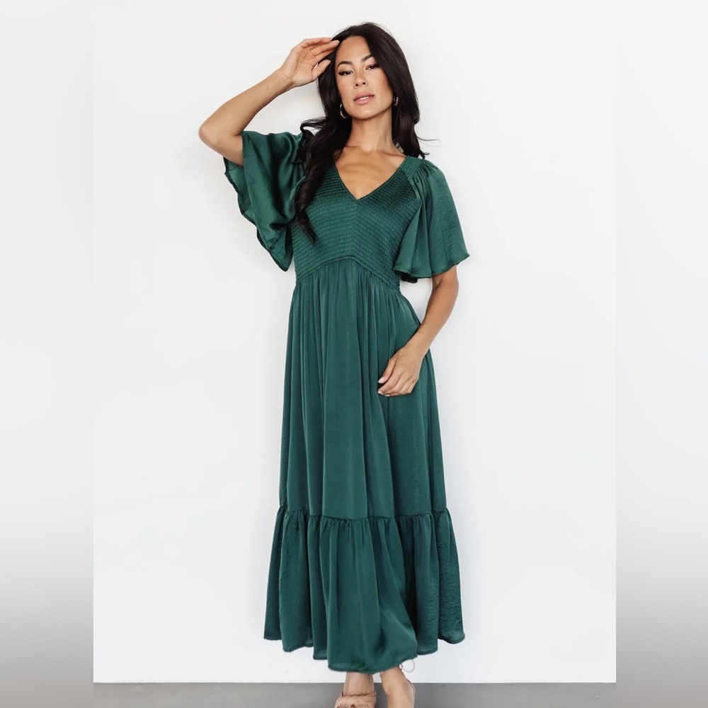 Baltic Born Deep Green Lovell Dress NWT
